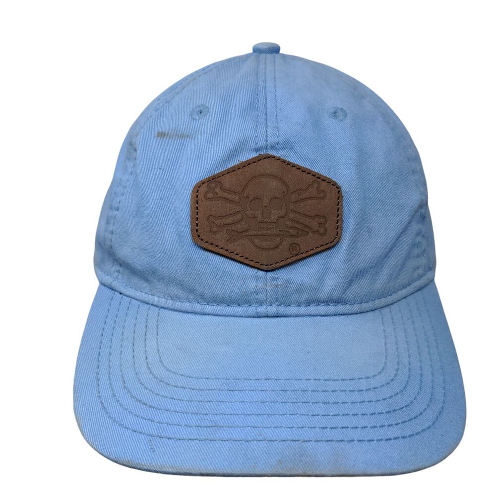 Calcutta Slideback Hat Blue OSFM Adjustable Patch Logo Vented Holes 6 Panel